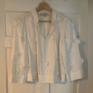 LOFT White Lightweight Blouse